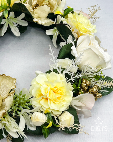 Flower Crown - White and Gold
