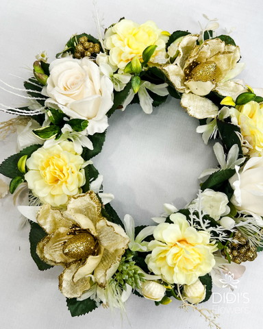 Flower Crown - White and Gold