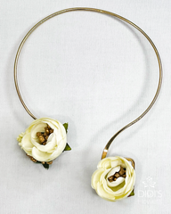 Floral Set - White Floral Necklace and Bracelet