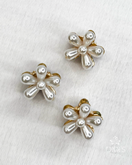 Flower Pearl Hair Clip - Set of 3