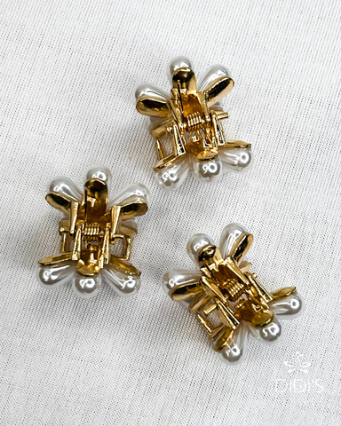 Flower Pearl Hair Clip - Set of 3
