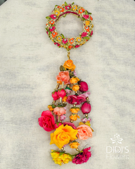 Mini Kaleera - Hot Pink and Yellow With Rhinestones