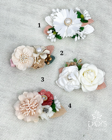 Hair Clips - White