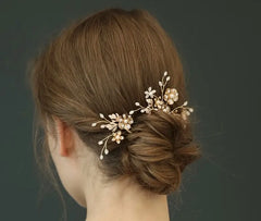 Golden Flower Hair Pin (Set of 3)