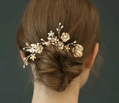 Golden Flower Hair Pin (Set of 3)