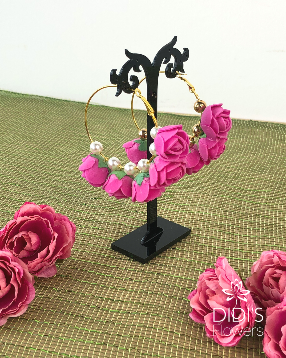 Light pink 2025 hoop earrings