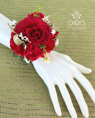 Red Floral Wedding Corsage