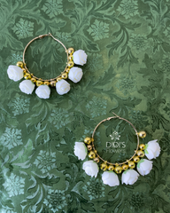 Floral Set - Hoop Earrings & Tikka