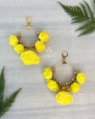 Yellow Floral Earrings
