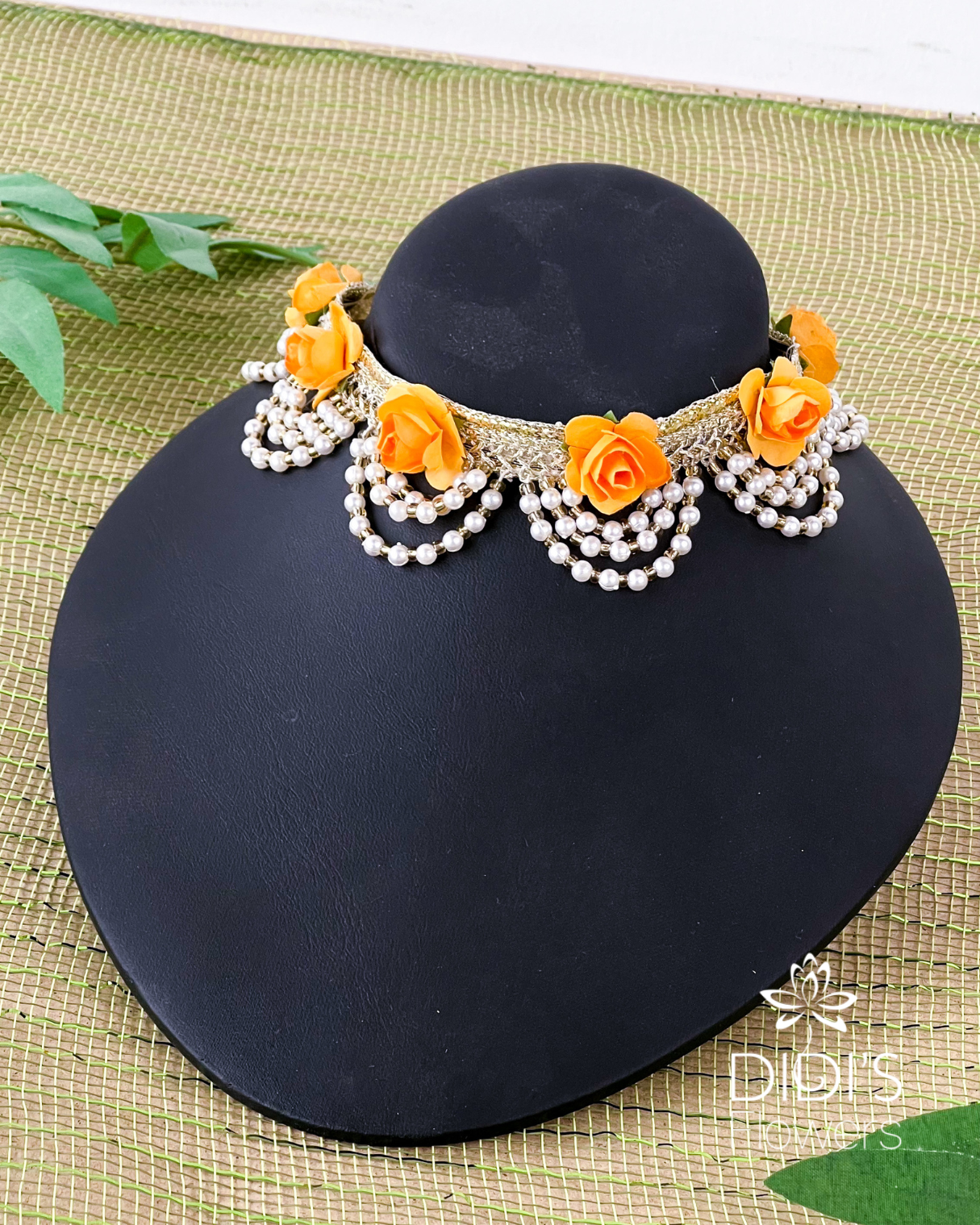 Yellow Floral Set - Necklace and Earrings