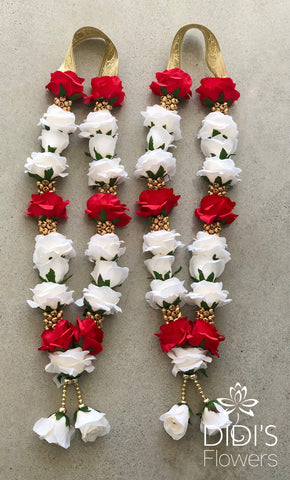 Rose Garlands with gold embellishment