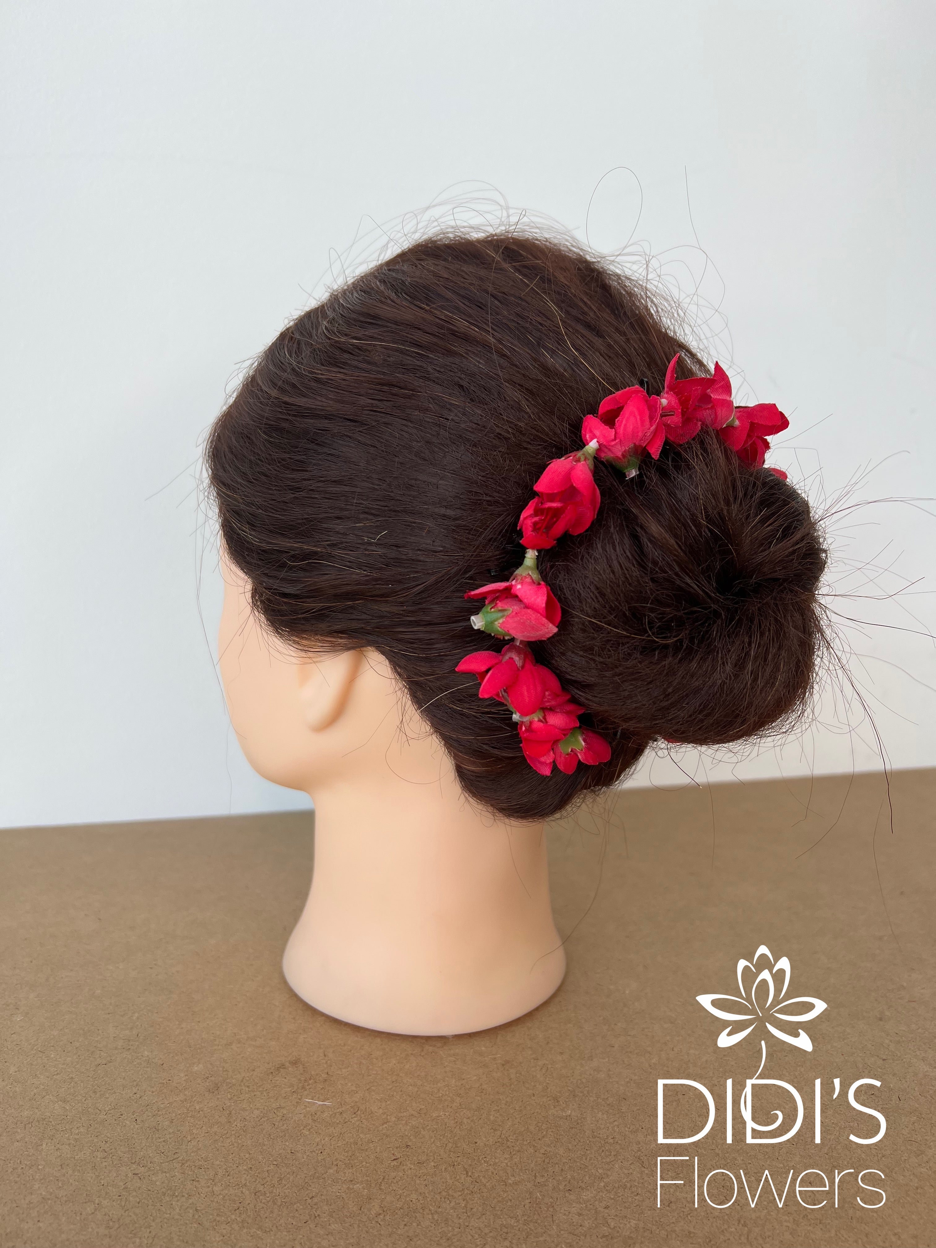Amazon.com : Aairaa Rose Hair Clip Side Juda Pin Hair Accessory For Bun For  Women, Red : Beauty & Personal Care