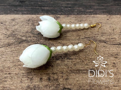 Floral Set - White & White Pearls